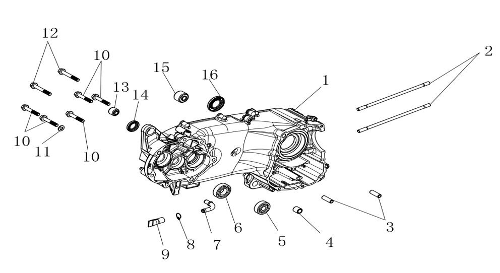 LEFT CRANKCASE