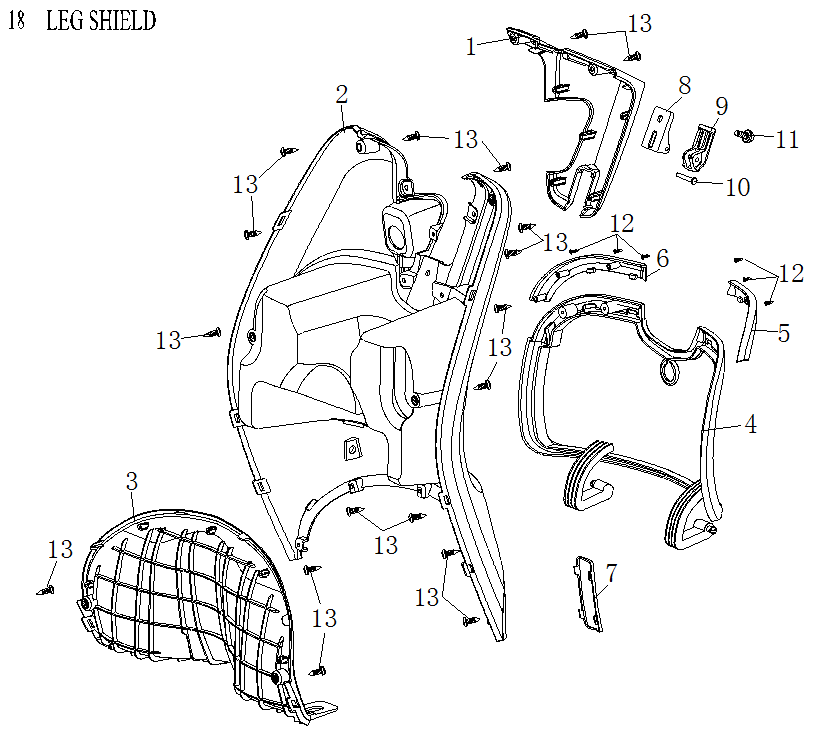 Footwell Panels - Facing Knees