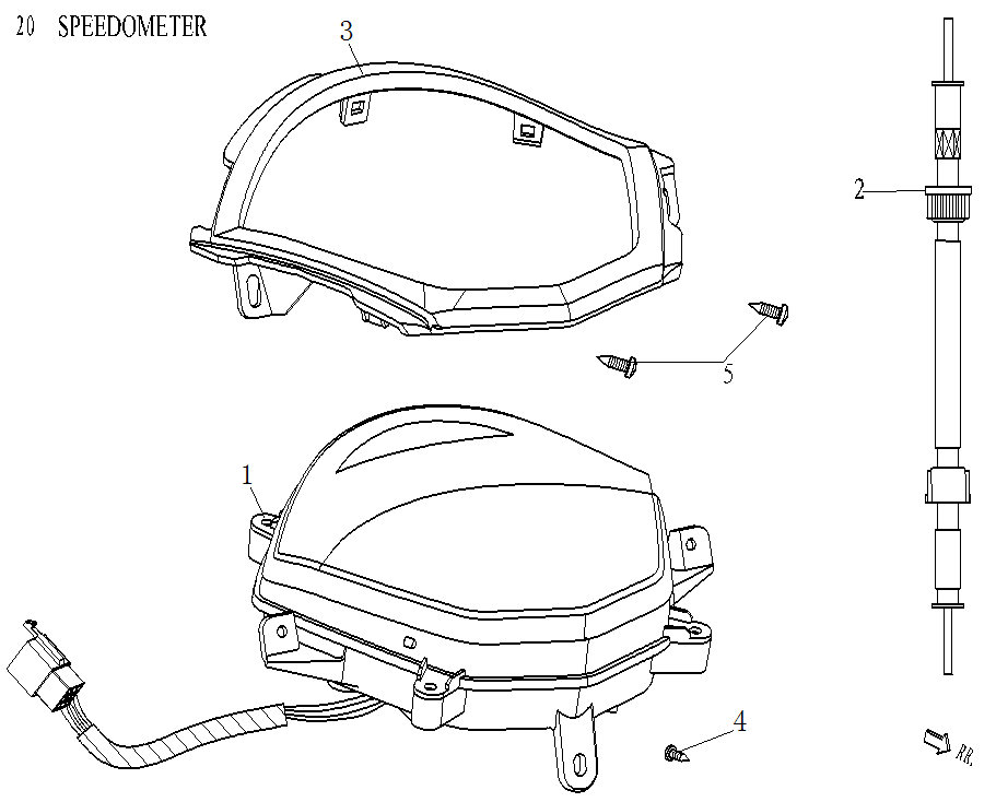 Speedo Assembly/Cable