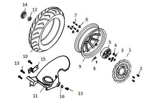 Rear Wheel Assy