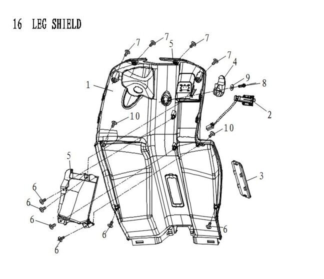 FOOTWELL PANELS FACING KNEES