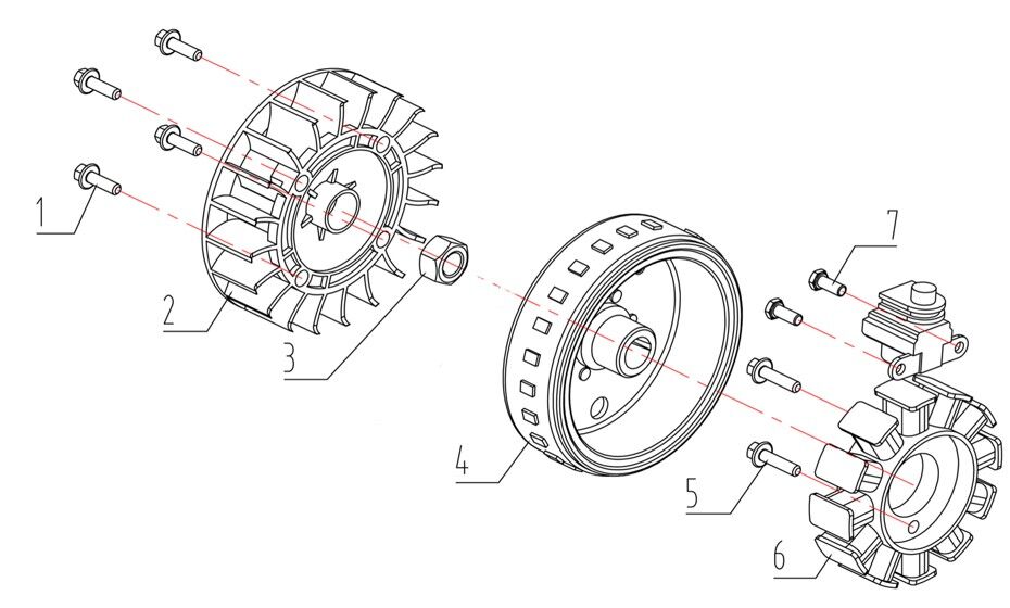FLYWHEEL STATOR