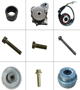 Left Engine Casing, Stator and Flywheel