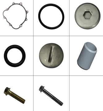 Left Engine Casing Gasket and Timing Mark Plug