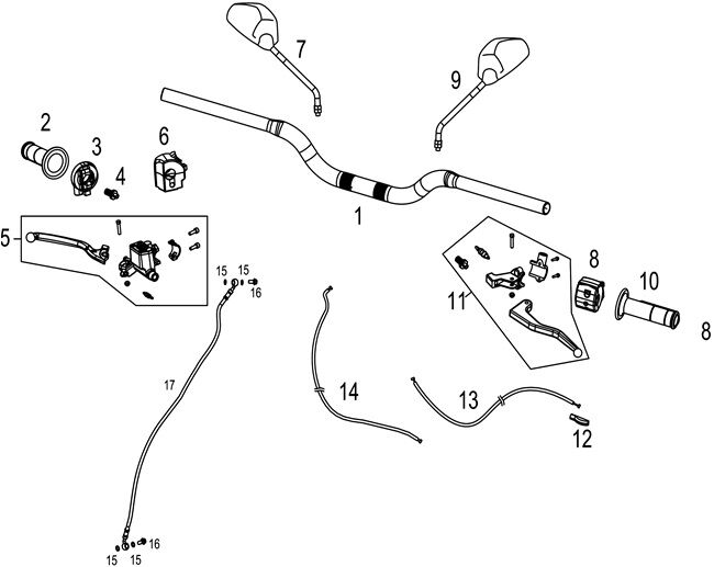 Handlebar / Switch Gear / Mirrors
