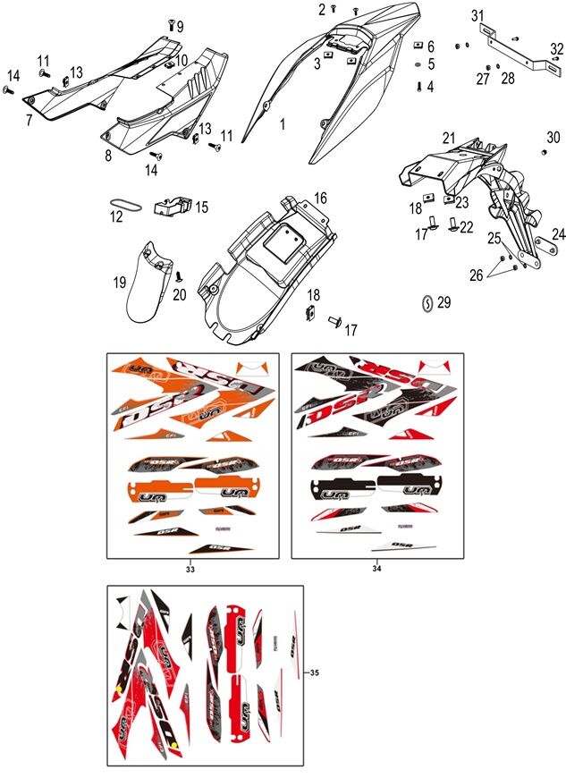 Rear Panels & Decals