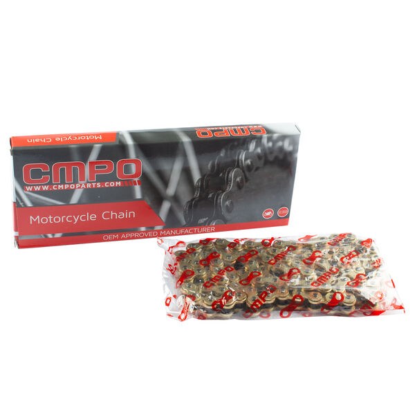 CMPO Motorcycle Drive Chain 428-132 Links Gold