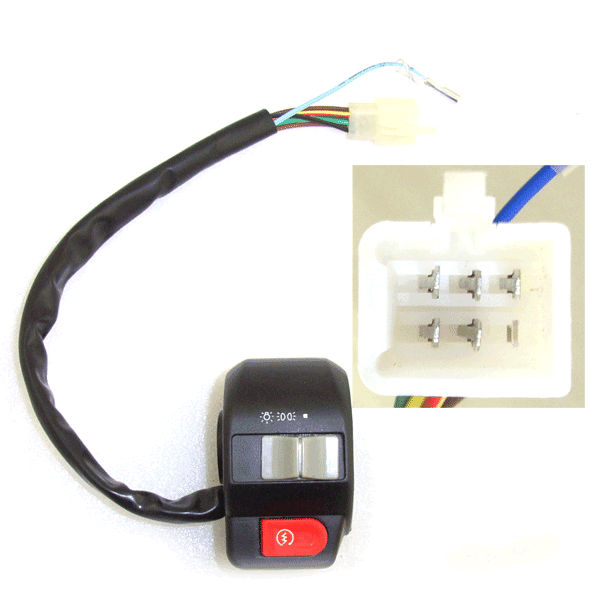 Right Handlebar Switch for YB50QT-9, YB125T-22, YB125T-22C, YB125T-22D, JL125