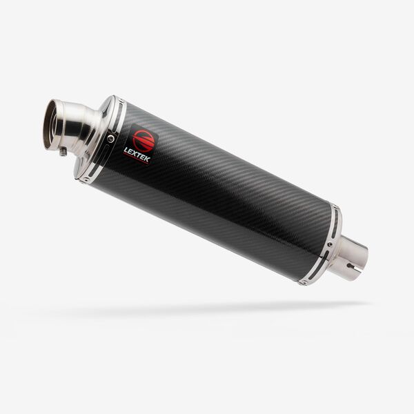 Lextek Carbon Fibre OP8C Oval Exhaust Silencer 350mm 51mm