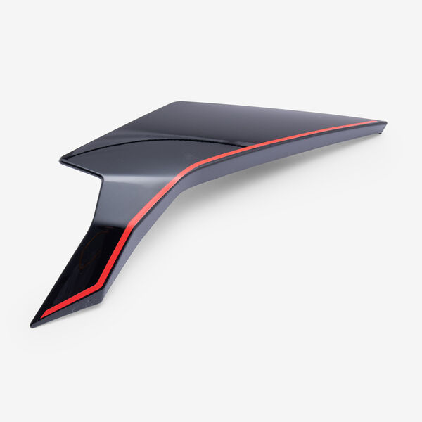 Front Upper Left Panel Gloss Black/Red Decal