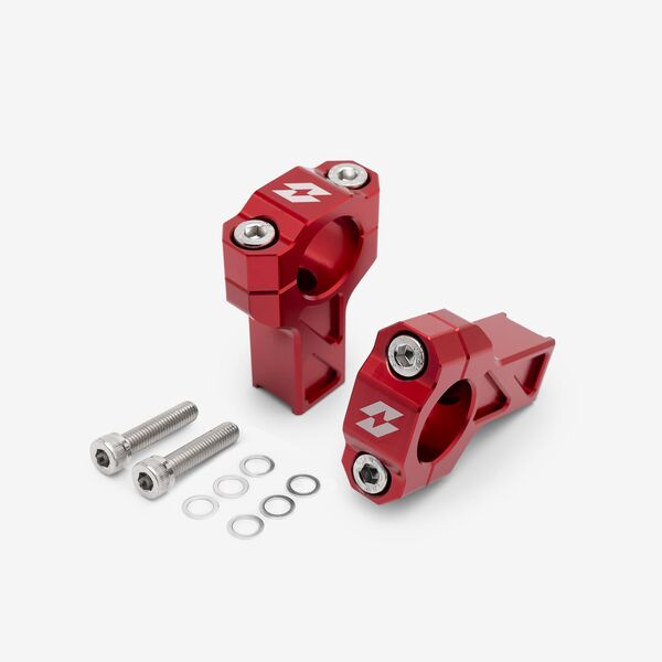Full-E Charged Handlebar Risers 25mm for TL6000 Red