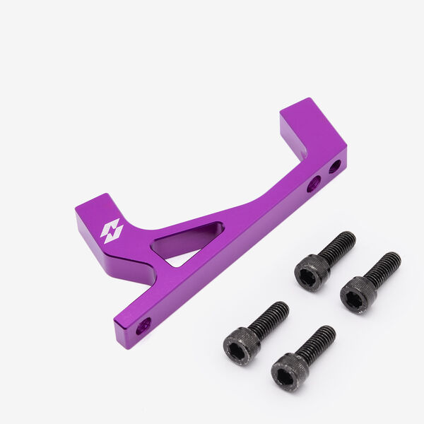 Full-E Charged Front Brake Caliper Bracket for 250mm Oversized Disc Purple