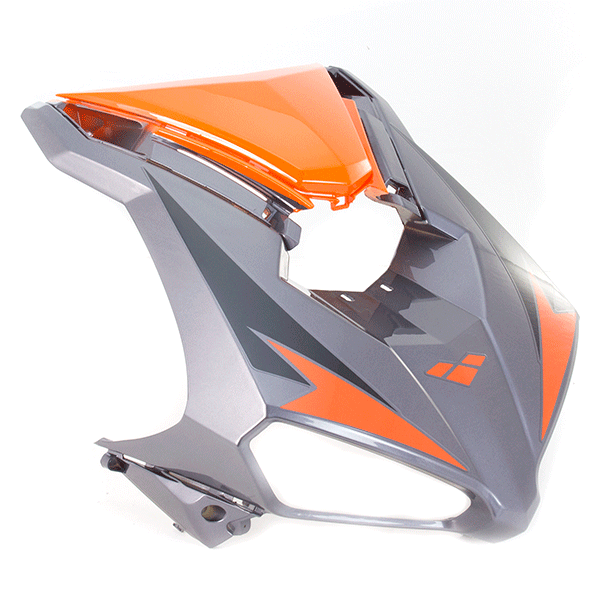 Grey/Orange Headlight Panel for ZN125T-34