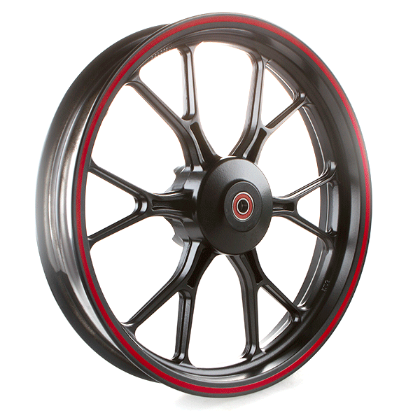 Front Black/Red Wheel 17 x 2.75inch for UM125-ADV, UM125-ADT