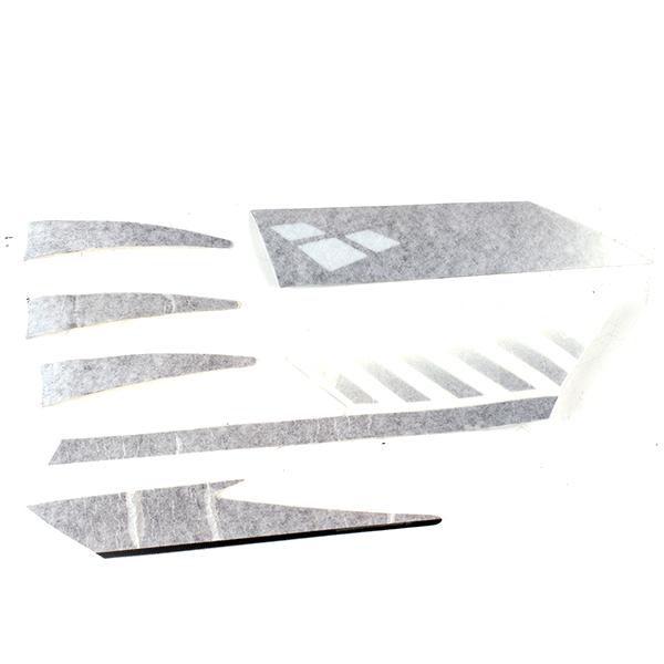 Left White Tank Panel Sticker for XFLM125GY-2B