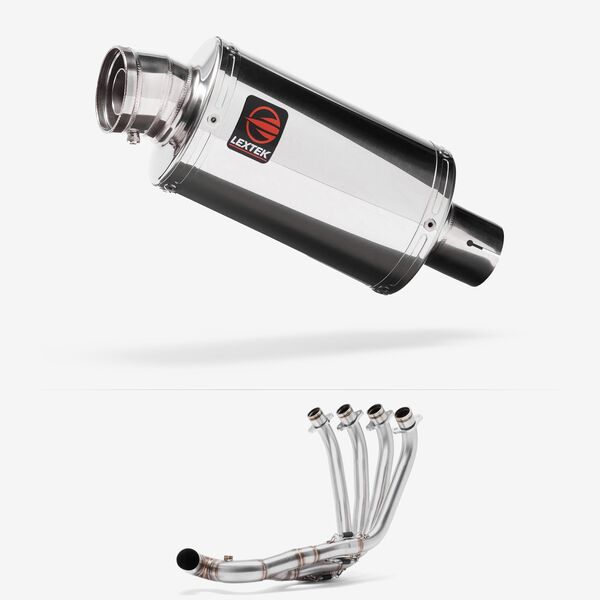 Lextek Polished Stainless Steel OP4 200mm Low Level Exhaust System