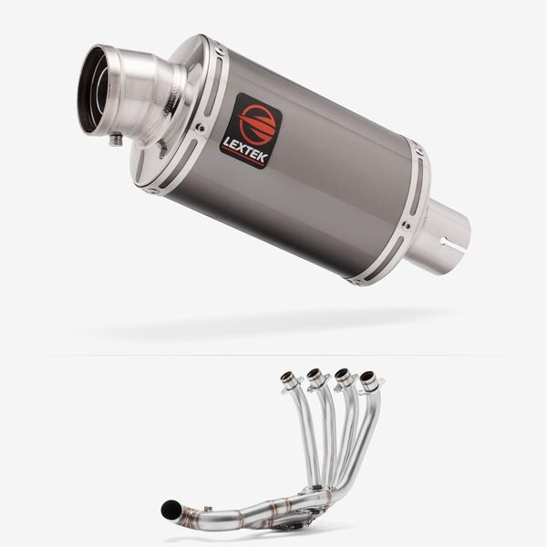 Lextek Smoked Stainless Steel OP15 200mm Low Level Exhaust System