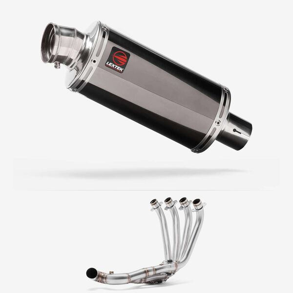 Lextek Smoked Stainless Steel OP16 250mm Low Level Exhaust System