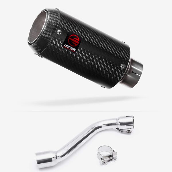 Lextek Carbon Fibre CP8C 150mm Exhaust with Link Pipe for Honda CRF 250L & Rally (17-20)