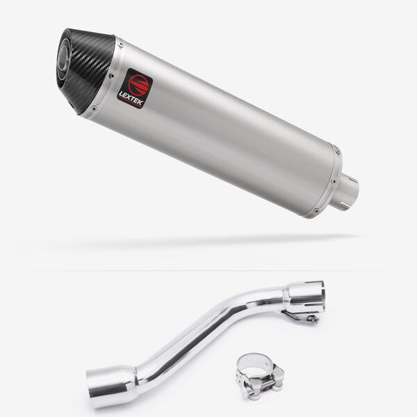 Lextek Brushed Stainless Steel RP1 400mm Exhaust with Link Pipe for Honda CRF 250L & Rally (17-20)