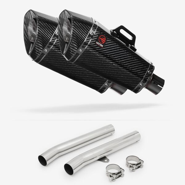 Lextek Carbon Fibre XP8C 210mm Exhaust with Link Pipes for Honda CBR1100XX Blackbird (96-07)