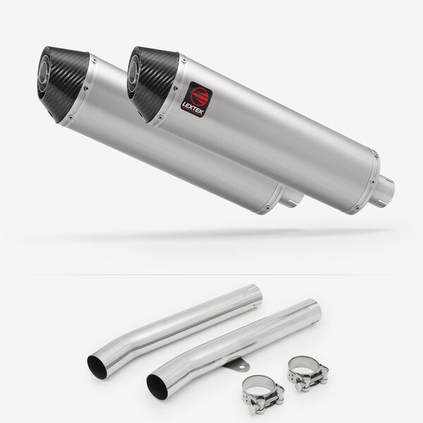 Lextek Brushed Stainless Steel RP1 400mm Exhaust with Link Pipes