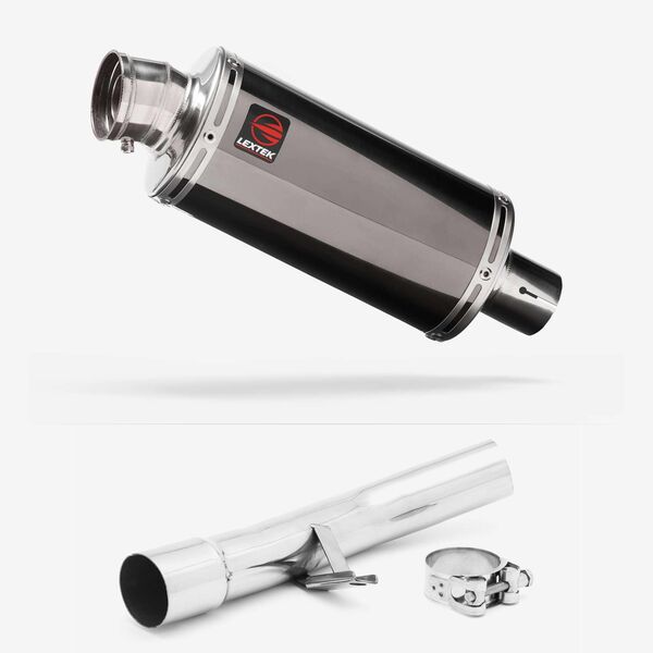 Lextek Smoked Stainless Steel OP16 250mm Exhaust with Link Pipe