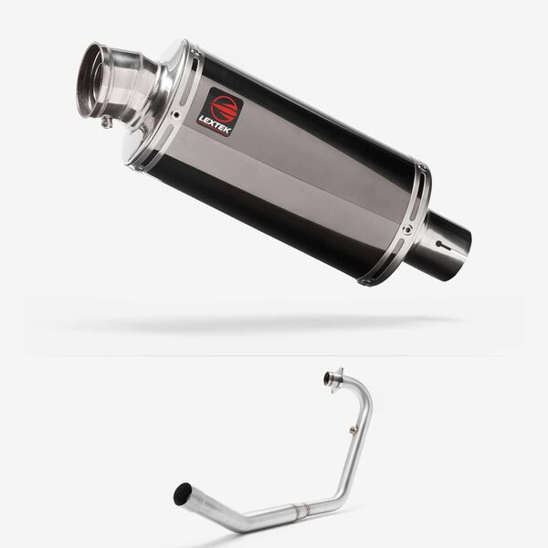 Lextek Smoked Stainless Steel OP16 250mm Exhaust System for Lexmoto ZSX-R 125