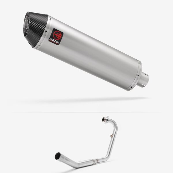Lextek Brushed Stainless Steel RP1 400mm Exhaust System for Lexmoto ZSX-R 125
