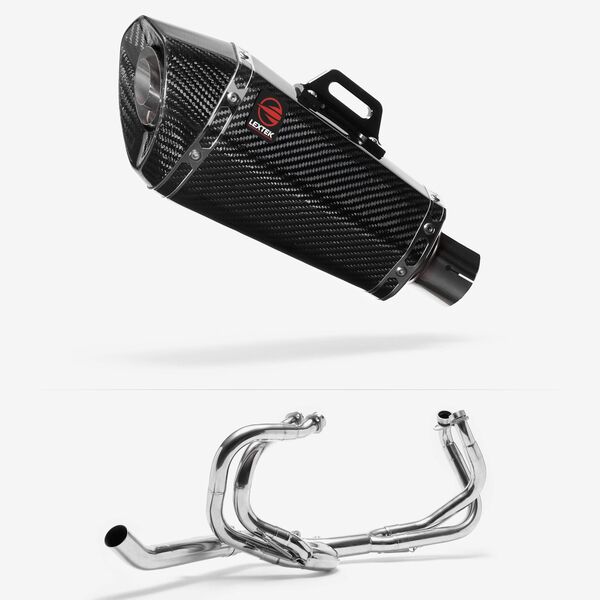 Lextek Carbon Fibre XP8C 210mm Exhaust System for Honda VFR 800 (98-01)