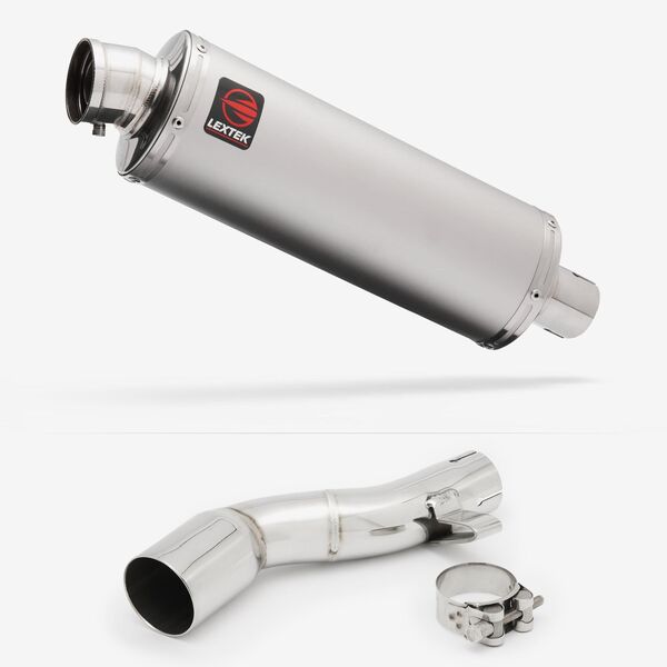 Lextek Matt Stainless Steel OP1 350mm Exhaust with Link Pipe