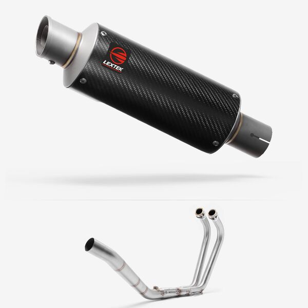 Lextek Carbon Fibre GP8C 240mm Exhaust System for Yamaha YZF R3 (15-18)