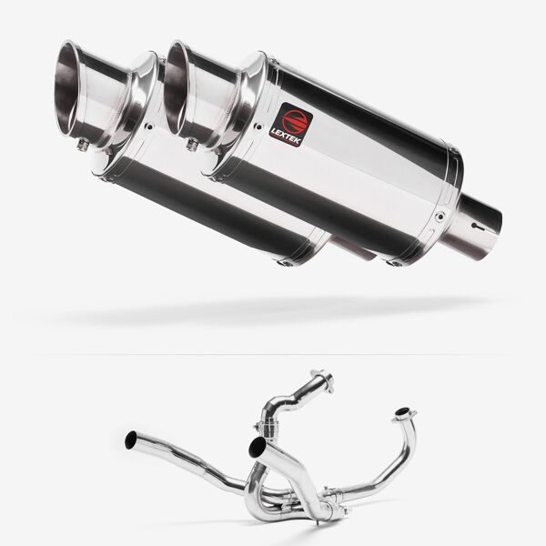 Lextek Stainless Steel YP4 Stubby Exhaust System 200mm for SUZUKI SV1000 (03-07)