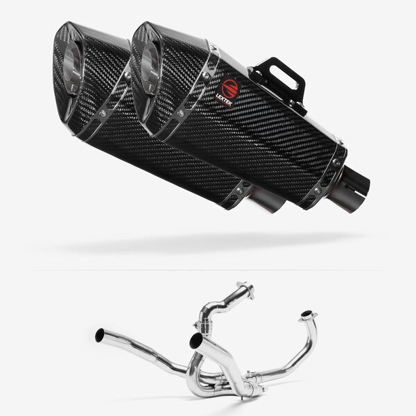 Lextek Carbon Fibre XP8C 210mm Exhaust System for SUZUKI SV1000 (03-07)