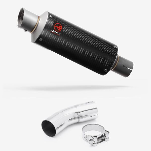 Lextek Carbon Fibre GP8C 240mm Exhaust with Link Pipe for Kawasaki Z900 RS (18-23)