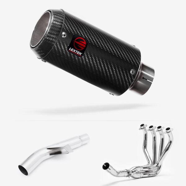 Lextek Carbon Fibre CP8C 150mm Exhaust System for Kawasaki Versys 1000 (12-18)