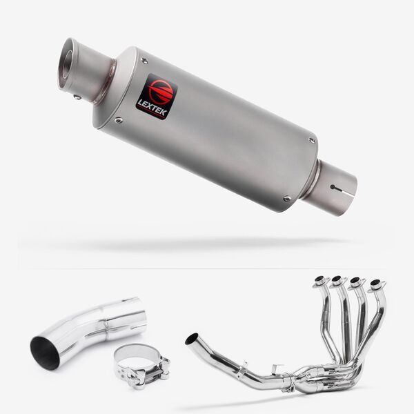 Lextek Matt Stainless Steel GP1 240mm Exhaust System for Kawasaki Z900 RS (17-24)