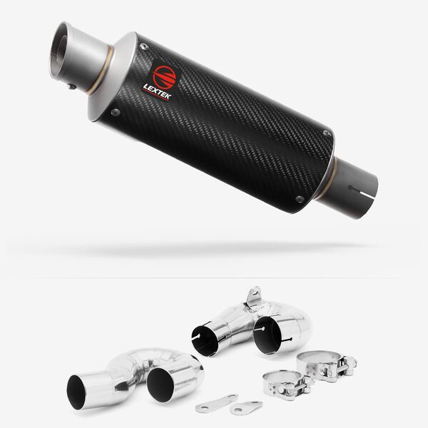 Lextek Carbon Fibre GP8C 240mm Exhaust with Link Pipe for Honda CBR1000RR Fireblade (14-16)