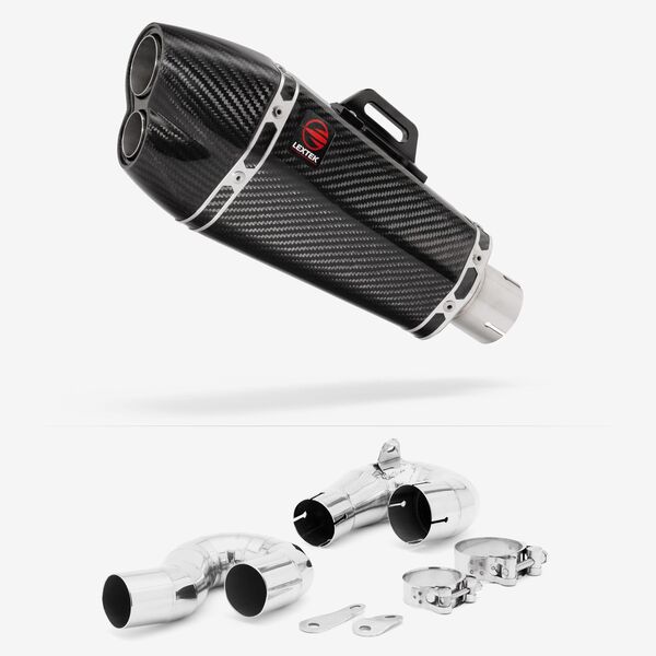 Lextek Carbon Fibre XP13C 210mm Exhaust with Link Pipe for Honda CBR1000RR Fireblade (14-16)