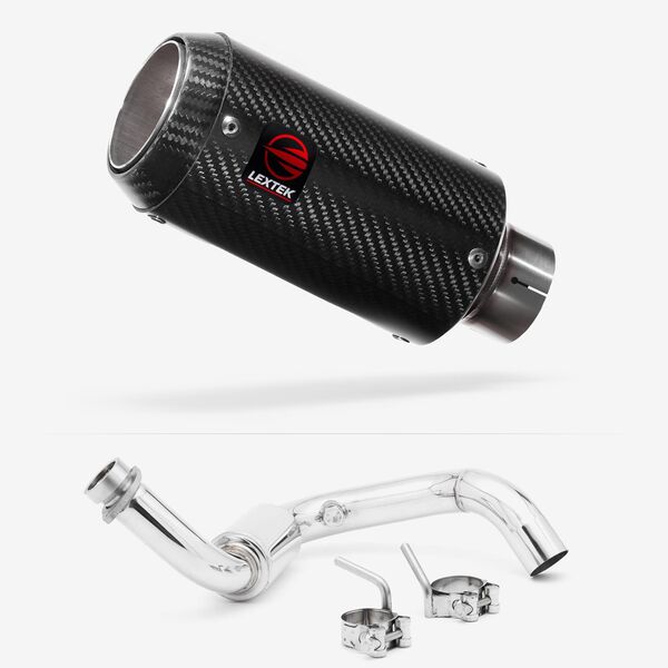 Lextek Carbon Fibre CP8C 150mm Exhaust System for BMW G310 R / GS (16-24)