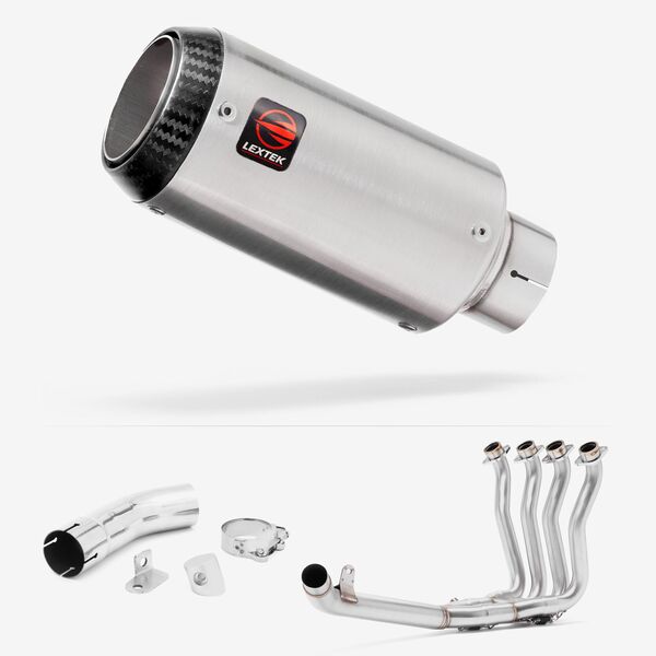 Lextek Matt Stainless Steel CP1 150mm Exhaust System for Suzuki GSX-S 1000 F (15-20)