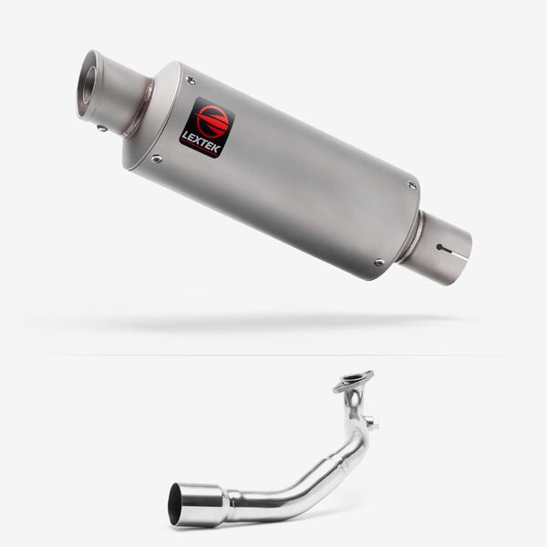 Lextek Matt Stainless Steel GP1 240mm Exhaust System for Lexmoto Milano 125