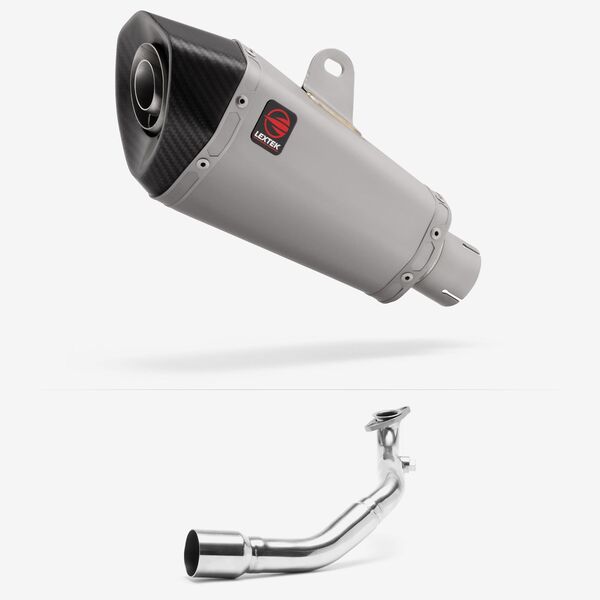 Lextek Matt Stainless Steel XP10 210mm Exhaust System for Lexmoto Milano 125