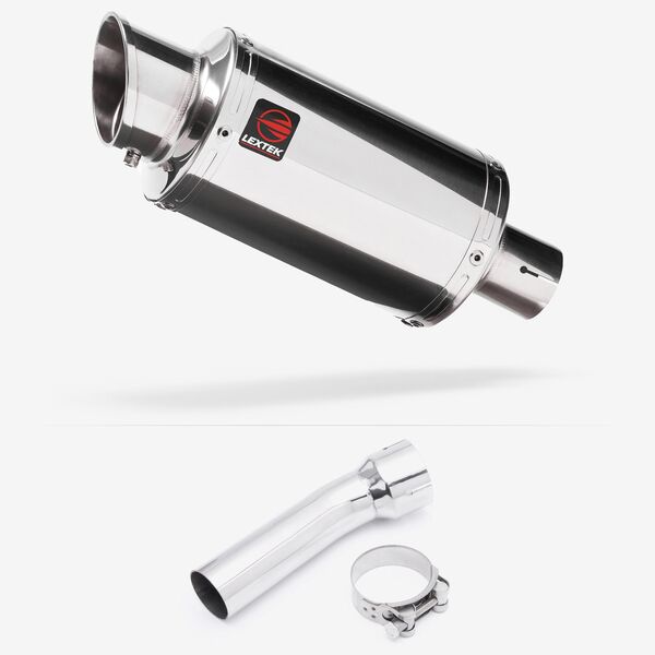 Lextek Stainless Steel YP4 Stubby Exhaust 200mm with Link Pipe for BMW R 1250 GS (18-19)