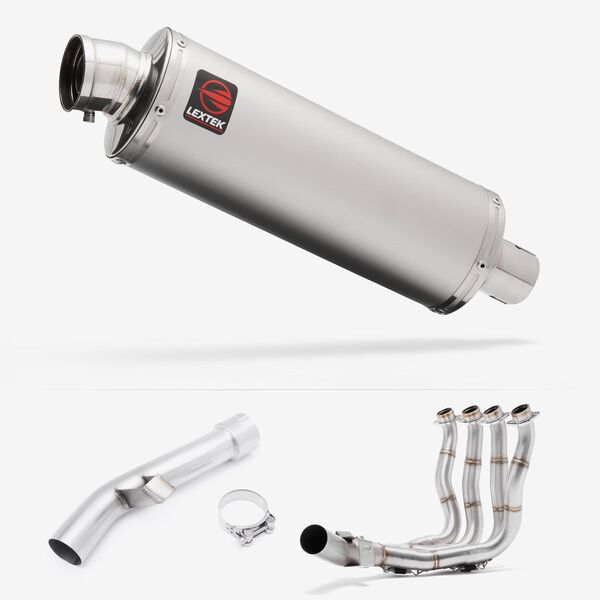 Lextek Matt Stainless Steel OP1 350mm Exhaust System for Yamaha FZ1 (06-15)