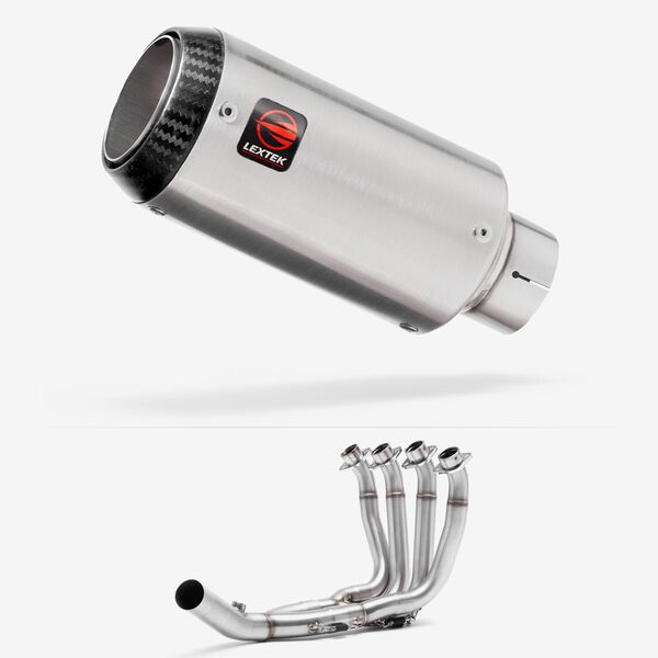 Lextek Matt Stainless Steel CP1 150mm Low Level Exhaust System for Yamaha YZF R6 (17-22)