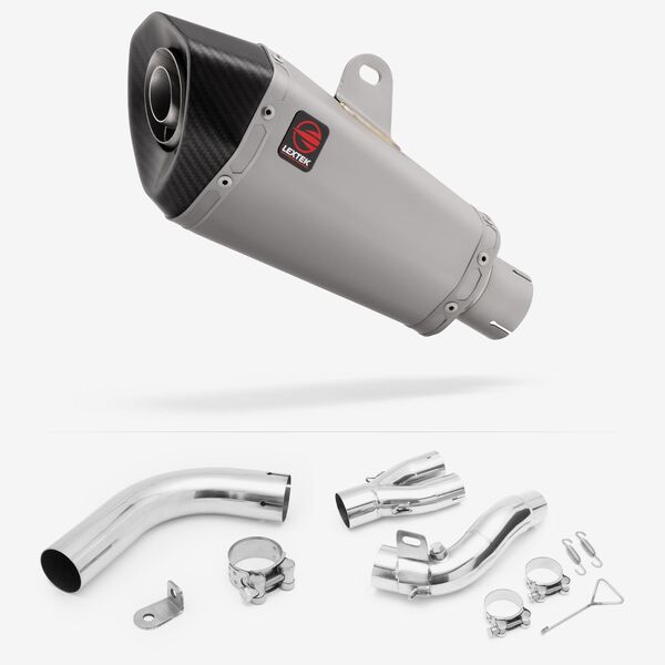 Lextek Matt Stainless Steel XP10 210mm Exhaust with Link Pipe for Honda CB1000R (08-17)