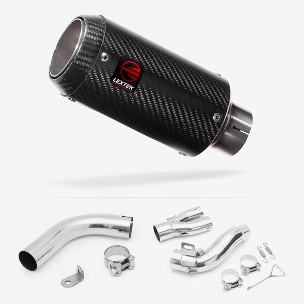 Lextek Carbon Fibre CP8C 150mm Exhaust with Link Pipe for Honda CB1000R (08-17)
