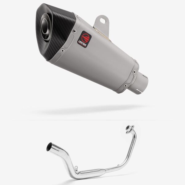 Lextek Matt Stainless Steel XP10 210mm Exhaust System for Honda CB125 R (18-20)