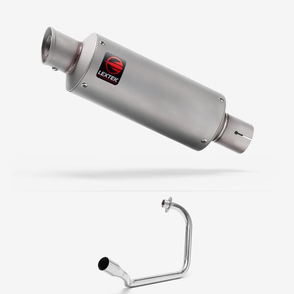Lextek Matt Stainless Steel GP1 240mm Exhaust System for Honda CB125F/GLR125 (15-19)